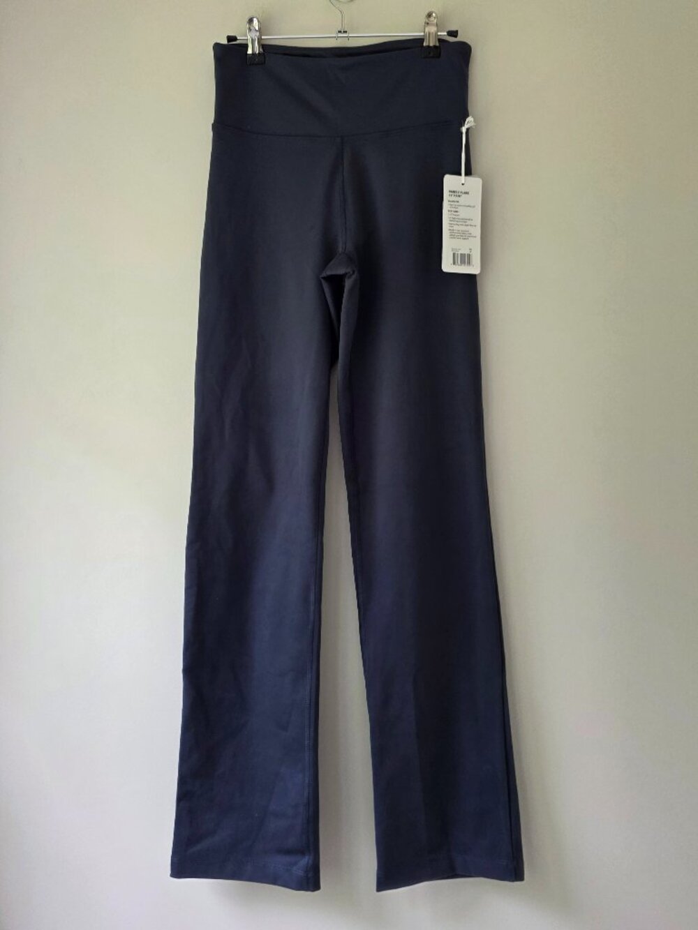 BALANCE Barely Flare Yoga Pants | Med | 32 Inseam High Rise Waist Navy Blue NEW